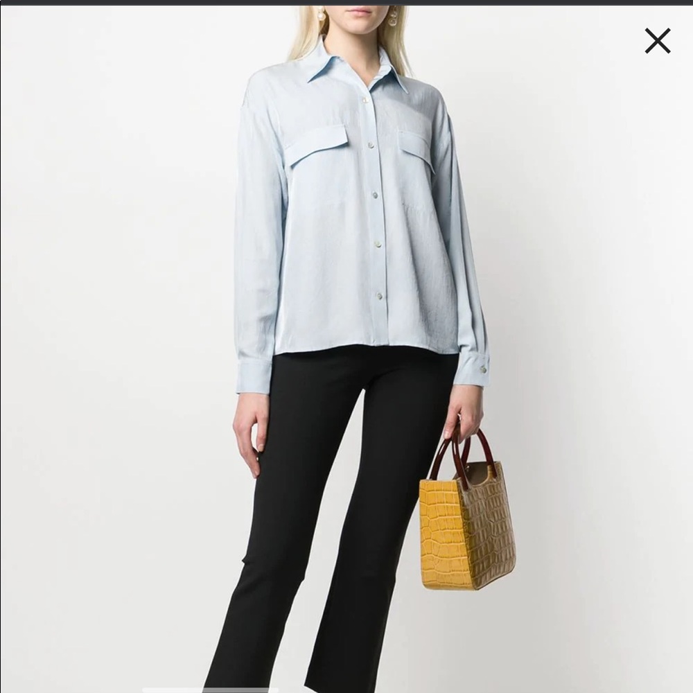 Vince utility boxy shirt in blue